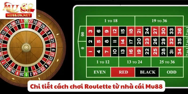 Chi tiết cách chơi Roulette từ nhà cái Mu88